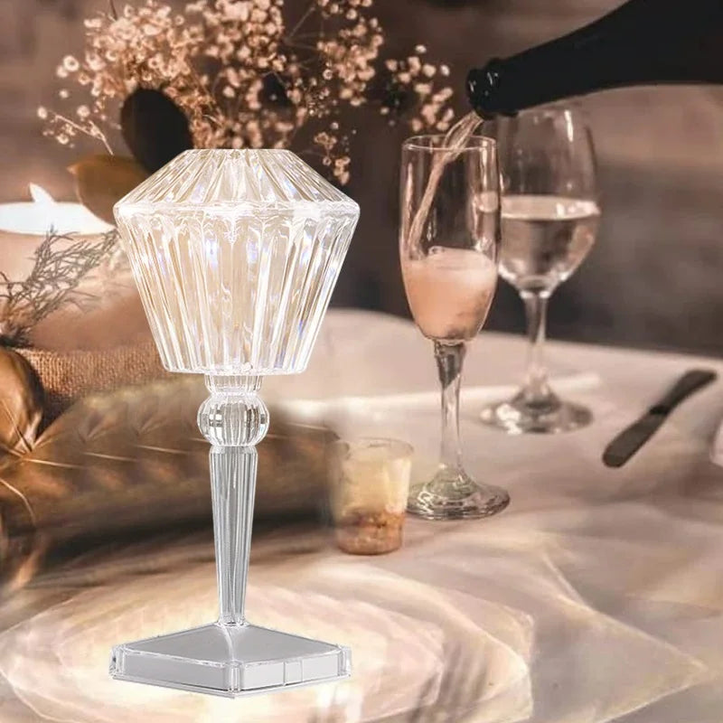 Touch Control Lotus Crystal Lamp