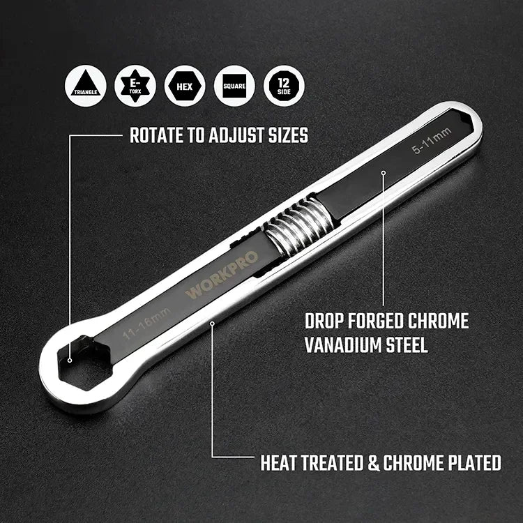 GEARDRIVE UNIVERSAL WRENCH SET DROP FORGED