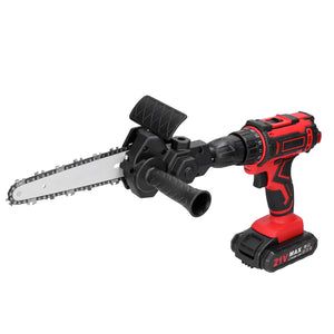 6 Inch Electric Drill Modified To Electric Chainsaw Drill