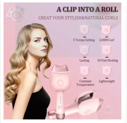 HairCurl Ceramic Curling Iron Airwrap Professional Hair Styler Tool