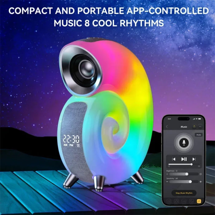 Colorful Sea Shell LED Bluetooth Smart Speaker